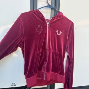 True Religion Hs Buddha Foil Zip Up Size Small.